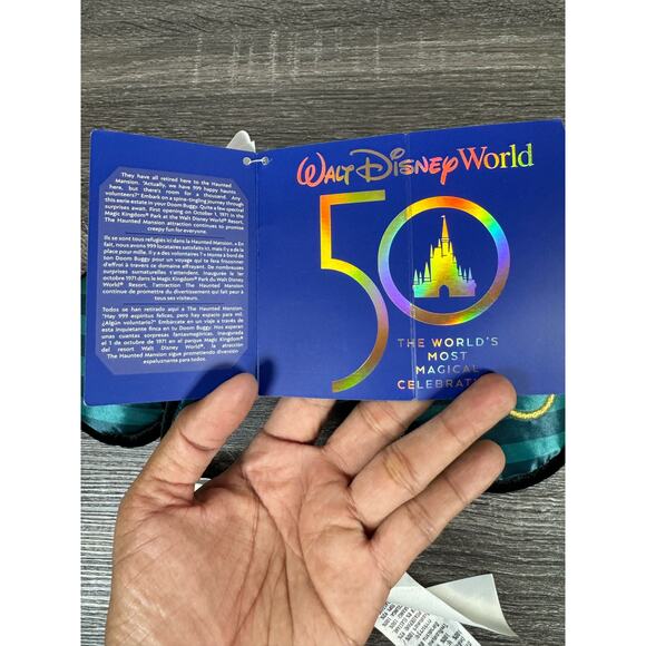 Disney World 50th Mickey Haunted Mansion Main Attraction Headband Ears NWT main image 7